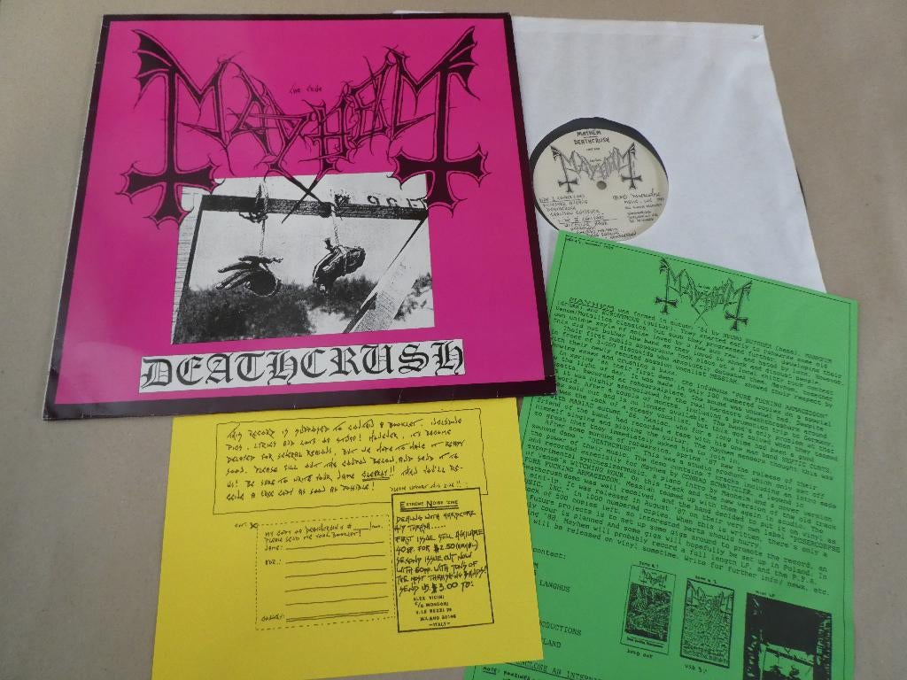 Mayhem – Deathcrush (1987) orgineel 1st press, Limited edition, Ophalen of Verzenden, Gebruikt, 12 inch