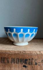 Franse grotere spoelkom blauw motief, Ophalen of Verzenden