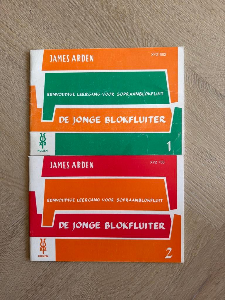 2 blokfluitboekjes: De Jonge Blokfluiter 1 & 2, Ophalen of Verzenden, Zo goed als nieuw, Overige soorten, Blokfluit
