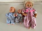 3 Poppen 30,20,16 cm. o/a simba, Ophalen of Verzenden, Zo goed als nieuw, Babypop