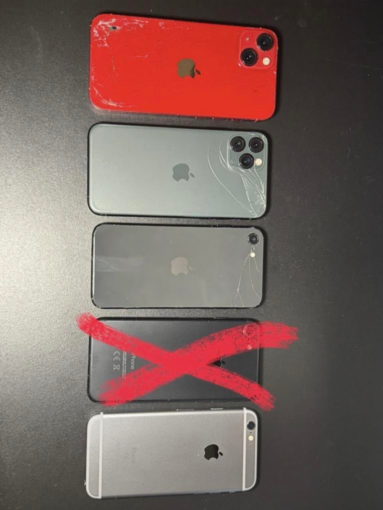 iPhone lot - iPhone 13 / 11 Pro SE 2020 / 6s voor onderdelen, Verzenden, Gebruikt