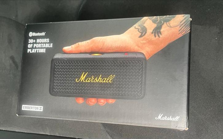 Marshall Emberton II Bluetooth Speaker - Nieuwstaat, Audio, Tv en Foto, Luidsprekers, Zo goed als nieuw, Overige merken, Ophalen
