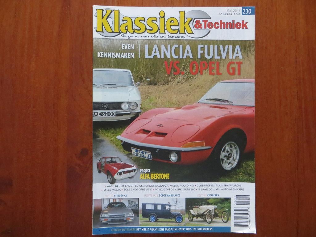 Klassiek & Techniek 230 Lancia Fulvia, Opel GT, Citroën CX, Ophalen of Verzenden, Nieuw, Opel