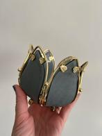 Vintage Lotus lamp partylight, grijs satijn matglas, Ophalen of Verzenden