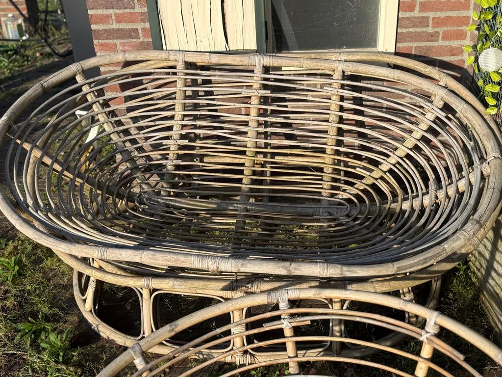 Mamasan en Papasan rotan stoelen set, Tuin en Terras, Ophalen, Gebruikt, Rotan