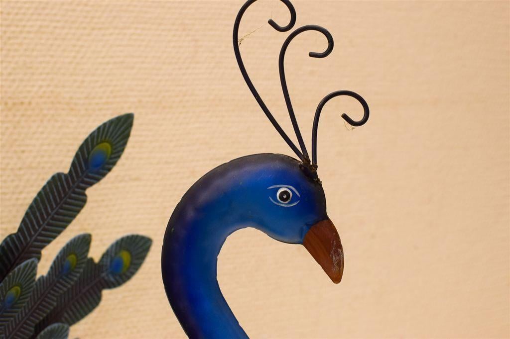 Metalen beeld van een Pauw 50625, Tuin en Terras, Tuinbeelden, Ophalen of Verzenden, Gebruikt, Metaal