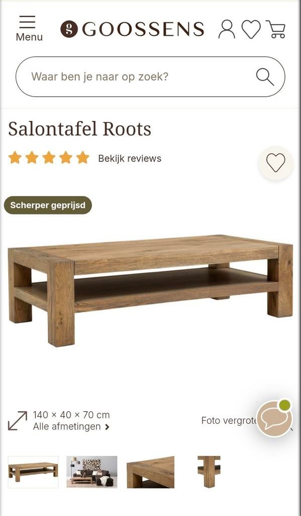 Eiken salontafel, Huis en Inrichting, Tafels | Salontafels, Ophalen, 100 tot 150 cm, 50 tot 100 cm, Minder dan 50 cm