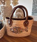 Schattig rieten tasje met pailletten, Ophalen of Verzenden, Nieuw, Beige, Handtas