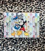 Disney mickey mouse/ donald duck canvas schilderij uniek, Ophalen of Verzenden