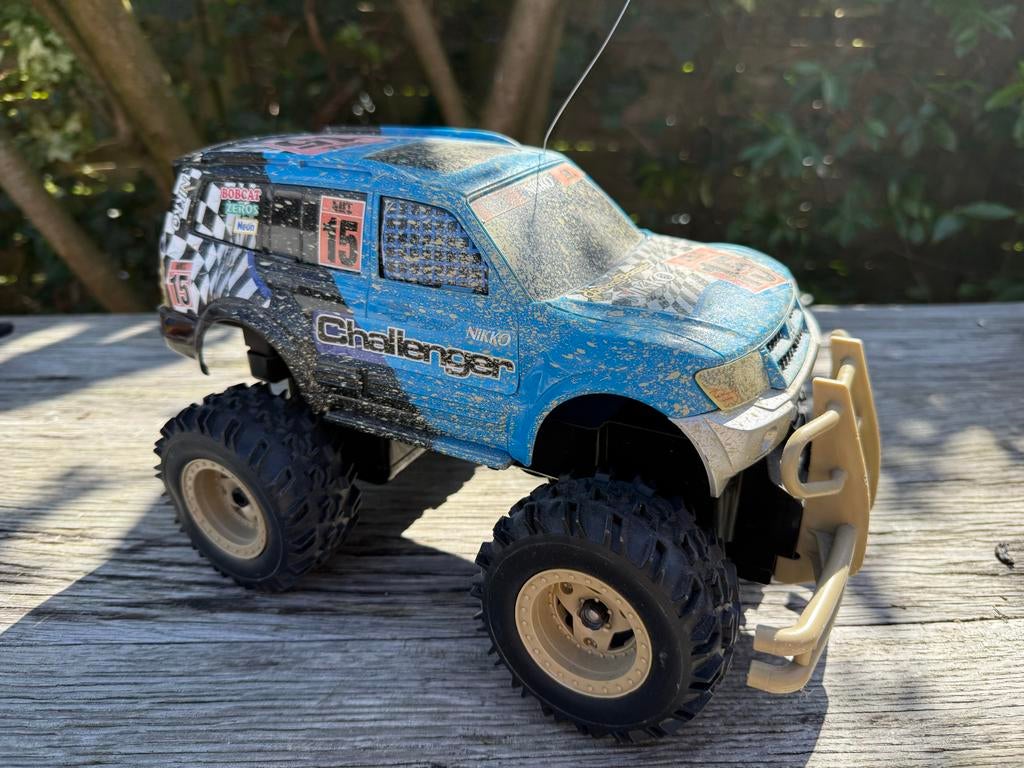 Stoere retro Nikko R/C auto - Challenger, Gebruikt, Auto offroad, Overige schalen, Ophalen