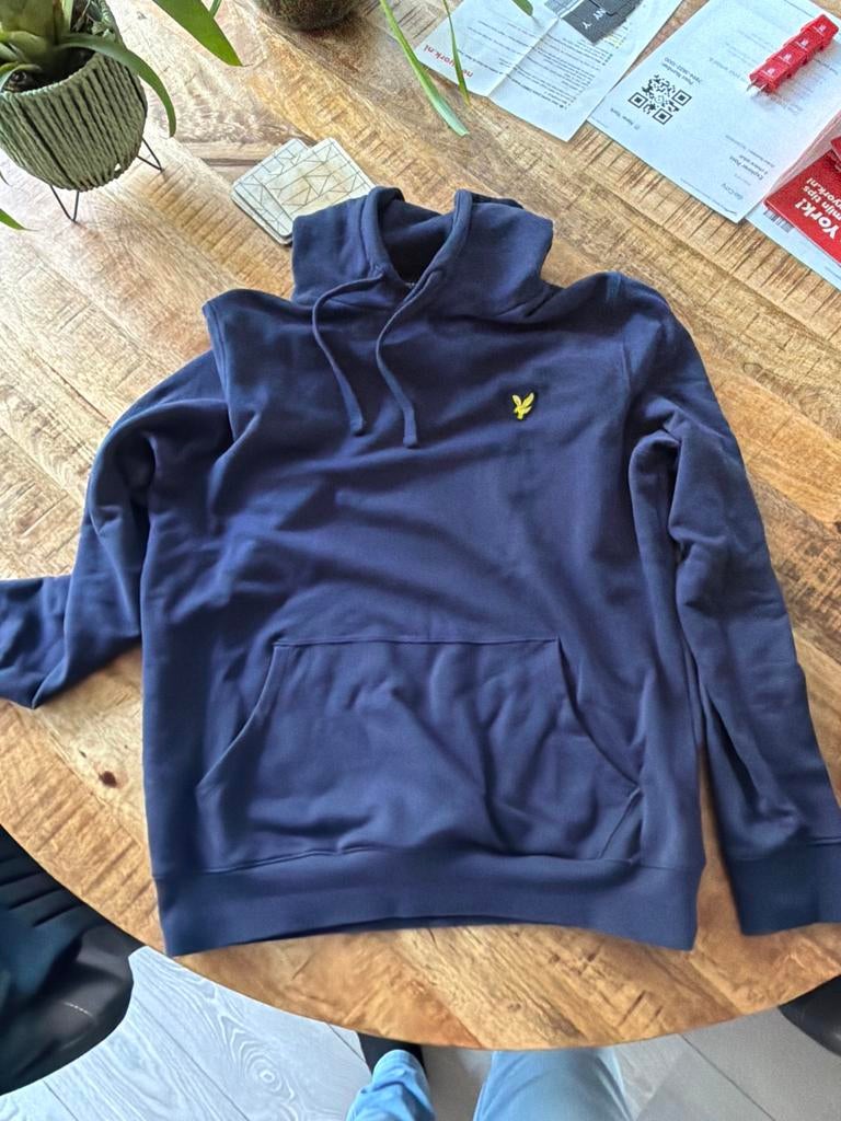 Lyle & Scott Hoodie - Donkerblauw - Maat M, Ophalen of Verzenden, Zo goed als nieuw, Maat 48/50 (M), Blauw