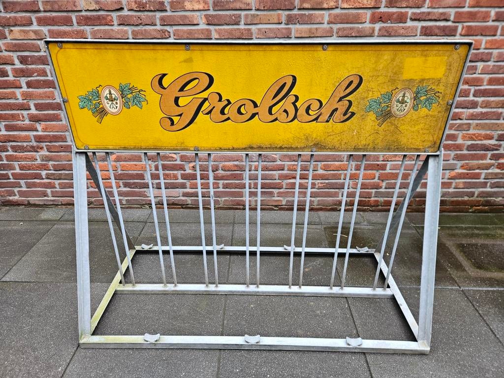 Vintage Grolsch fietsenrek - Uniek reclame item, Ophalen, Gebruikt
