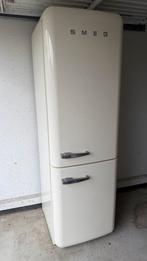 Smeg Koelkast Creme - Stijlvolle Retro Koel-vriescombinatie, Ophalen, Gebruikt, 200 liter of meer, 60 cm of meer