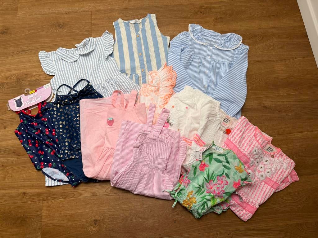 Meisjes pakket zomer jurkjes, maat 122/128, nieuw & zgan, Kinderen en Baby's, Kinderkleding | Maat 122, Ophalen of Verzenden, Zo goed als nieuw