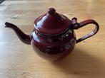 Bruin emaille theepotje 0,5 ltr, Overige materialen, Gebruikt, Overige typen, Ophalen of Verzenden