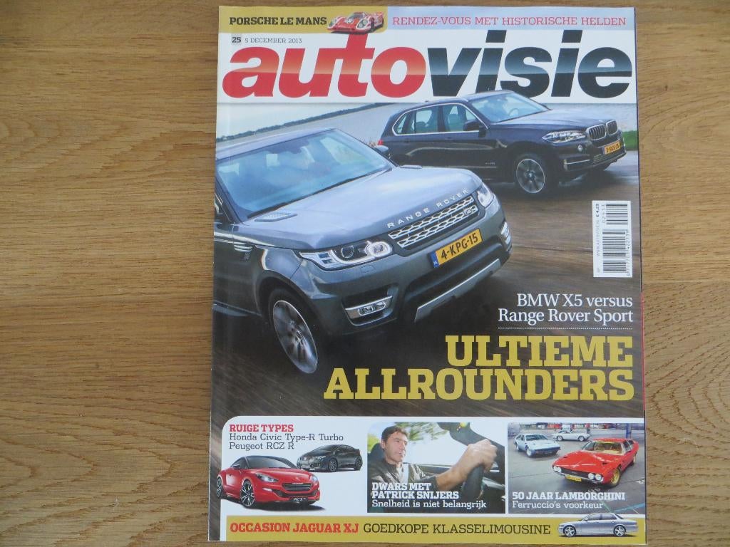 Autovisie 25 2013 BMW X5, Range Rover Sport, Honda Civic R, Ophalen of Verzenden, Nieuw, Honda