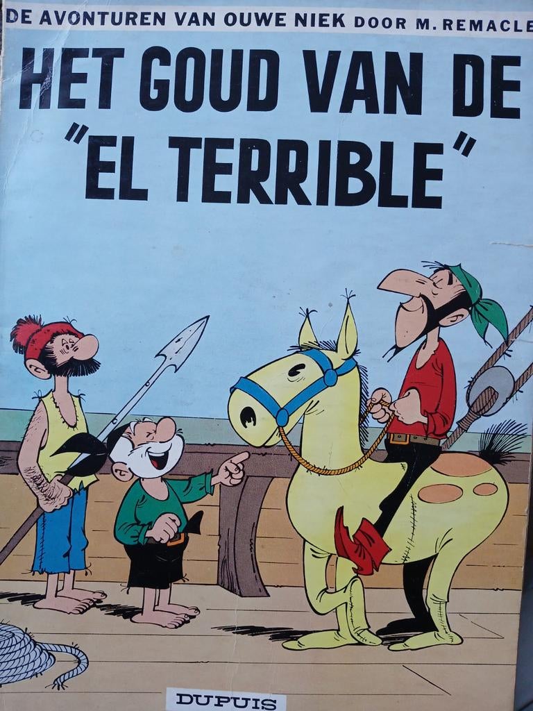 Ouwe Niek - Het Goud van de "El Terrible" (1e druk 1965), Eén stripboek, Ophalen of Verzenden, Gelezen
