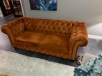 2,5 zits bank, chesterfield model, pluche, Ophalen, Modern klassiek, Tweepersoons, 75 tot 100 cm
