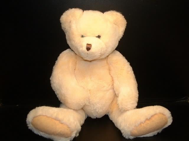 ANNA CLUB PLUSH BEER PLUCHE CREMEWIT MET BRUIN, Ophalen of Verzenden, Nieuw, Overige typen