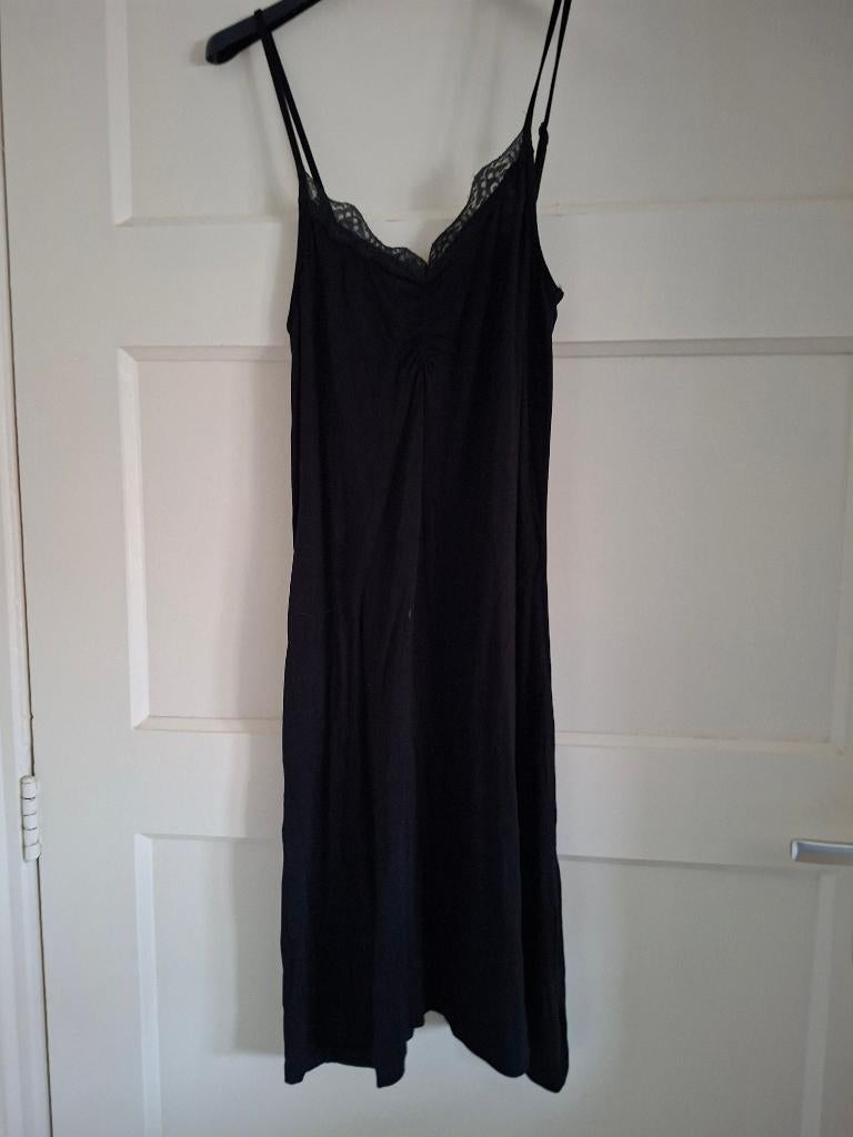 Onderjurk / jurk zwart kant V-hals maat S/M, Steenbergen, Shop@wesell4u.nl, Zwart, Ophalen of Verzenden