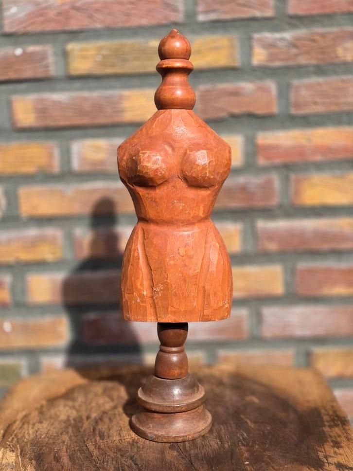 Vintage kleine houten paspop / mannequin, Antiek en Kunst, Kunst | Beelden en Houtsnijwerken, Ophalen of Verzenden