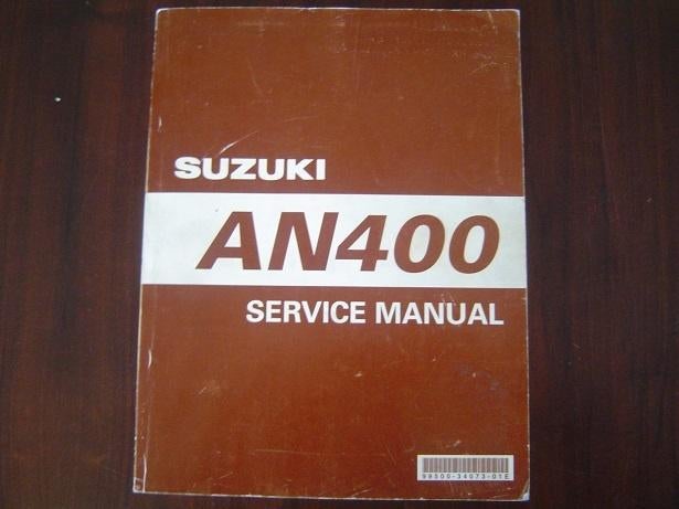Suzuki AN400 1999 2002 scooter service manual X Y K1 K2, Ophalen of Verzenden, Suzuki