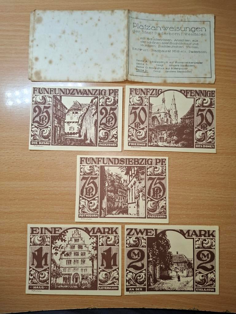 Duits Notgeld Paderborn Noodgeld, Postzegels en Munten, Bankbiljetten | Europa | Niet-Eurobiljetten, Ophalen of Verzenden, Duitsland