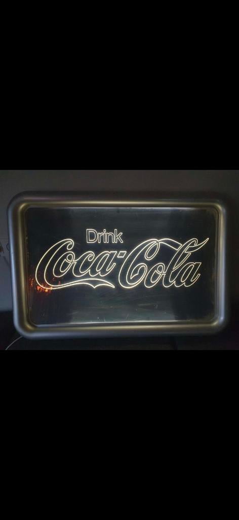 Vintage jaren 70 coca cola lichtbak, Verzamelen, Ophalen, Gebruikt, Lichtbak of (neon) lamp
