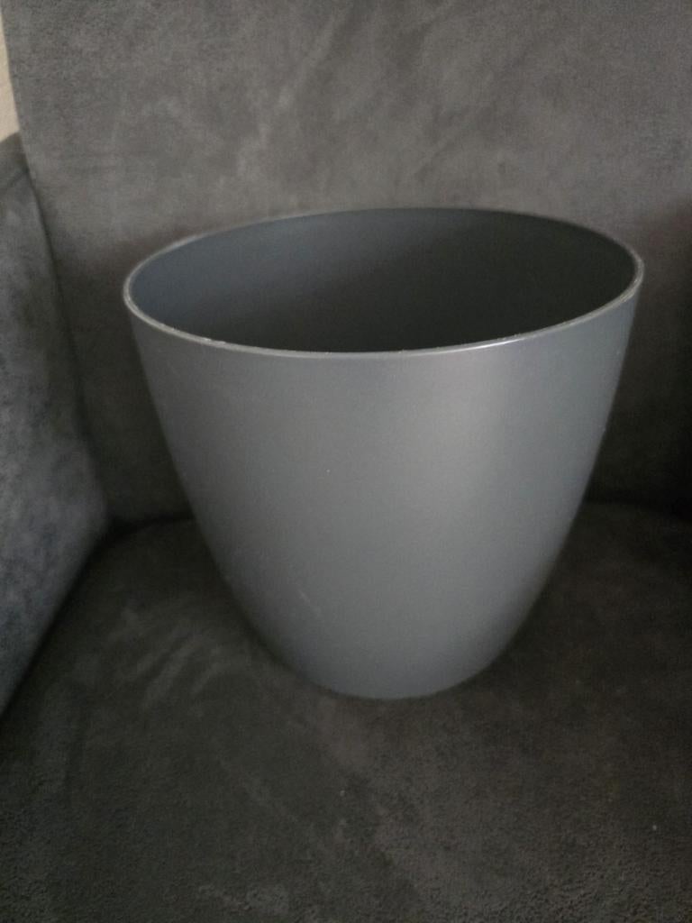 Elho kunststof bloempot grijs 22 cm, Tuin en Terras, Bloempotten, Ophalen, Kunststof, Rond, Binnen