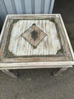 Brocante tafel 100x100cm - Tuintafel of woonkamer, Ophalen of Verzenden