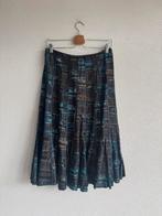 Vintage Y2K prachtige blauwe lange patchwork print midi rok, Blauw, Vintage, Vintage, Ophalen of Verzenden