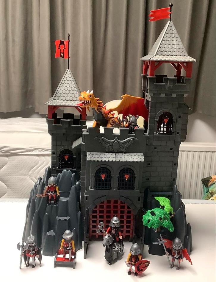 Drakenkasteel met grote draak en ridders, Kinderen en Baby's, Speelgoed | Overig, Gebruikt, Jongen of Meisje, Ophalen of Verzenden