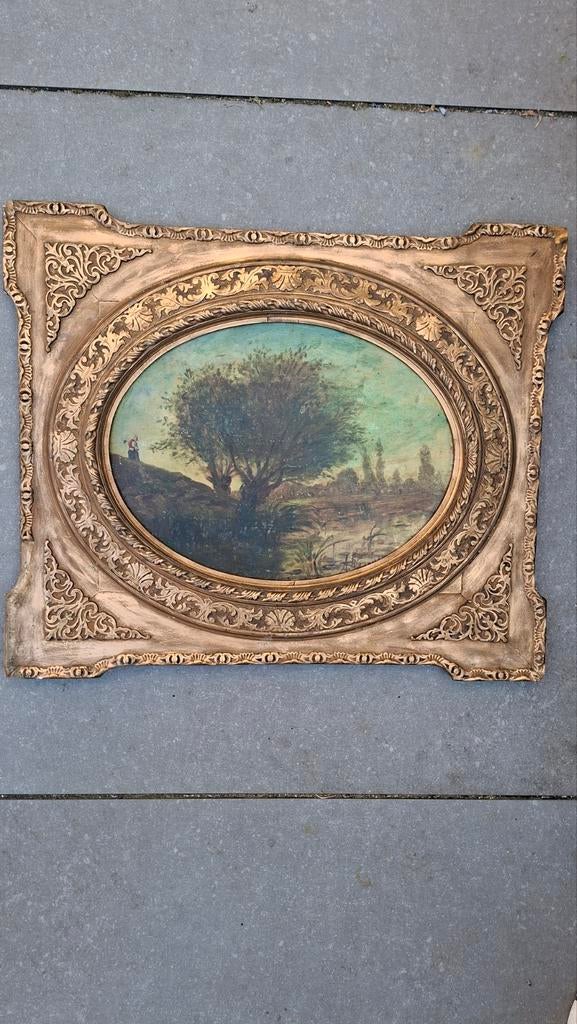 Olieverf op paneel, Antiek en Kunst, Ophalen