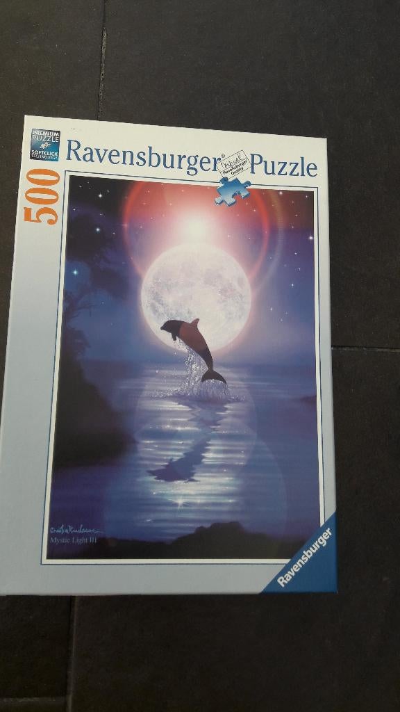 Ravensburger puzzel dolfijnen 500 stukjes, Ophalen, 500 t/m 1500 stukjes, Nieuw, Legpuzzel