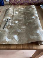 Deel rol stevig zilvergoud barok behang, ca 2,9m, Ophalen of Verzenden, Minder dan 10 m², Bruin, Barok