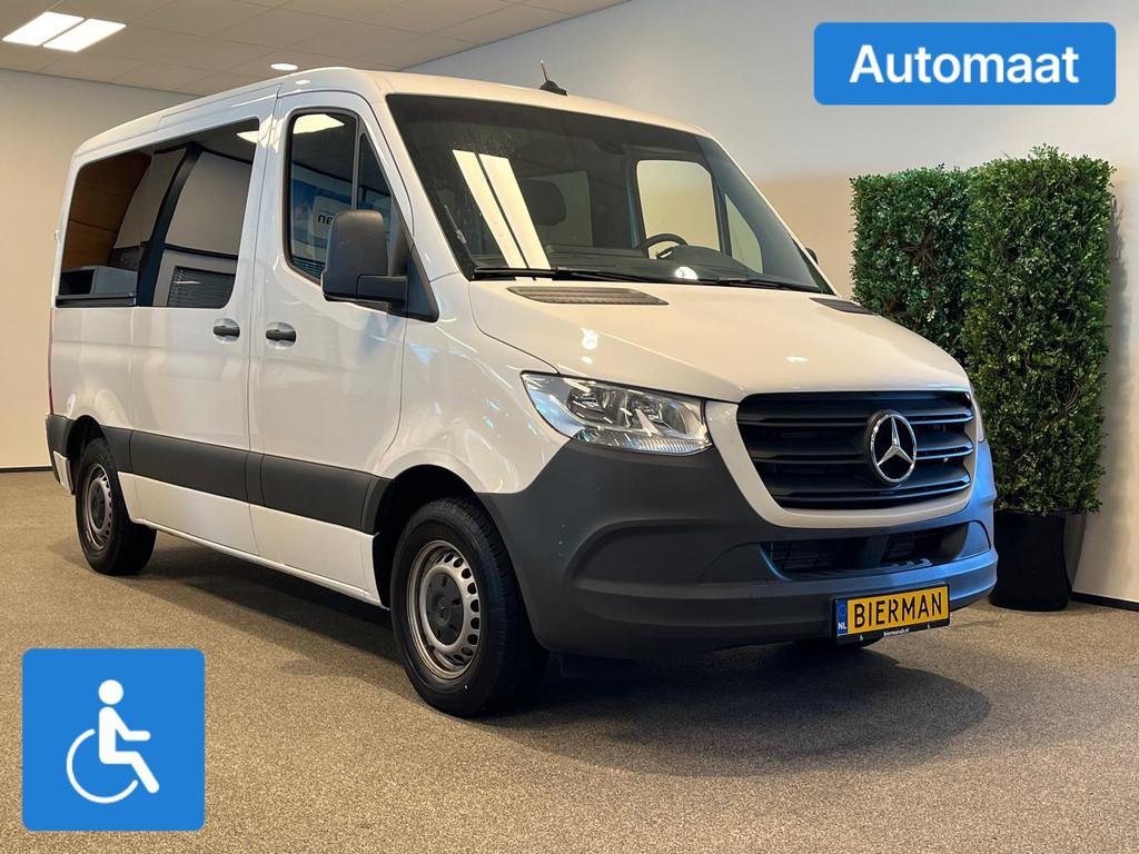 Mercedes Sprinter L1H1 Rolstoelbus Automaat, Auto's, Bestelauto's, 12 maanden, Stof, Gebruikt, Zwart