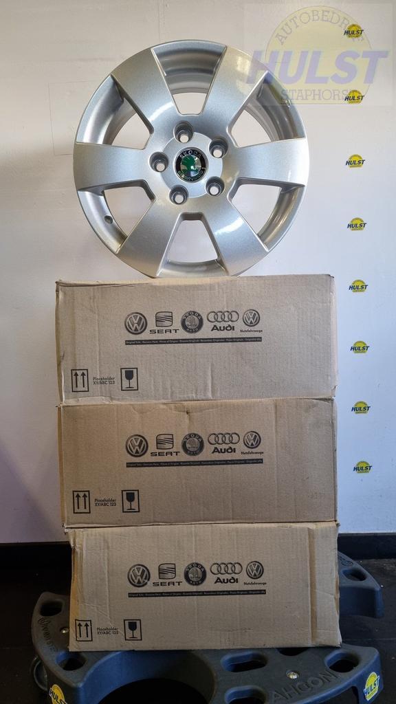 Set nieuwe Skoda lichtmetalen velgen 6x15, Auto-onderdelen, Banden en Velgen, Velg(en), 15 inch, Personenwagen, Nieuw, Ophalen