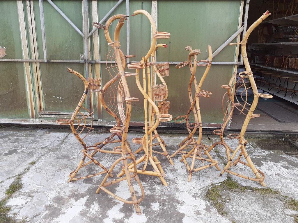 Plantenhangers '60s ( rotan ) Retro/Vintage/Design, Ophalen, Huis en Inrichting