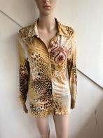 Pauw blouse maat S geel oranje bruin rood print panterprint, Kleding | Dames, Ophalen of Verzenden, Zo goed als nieuw, Geel