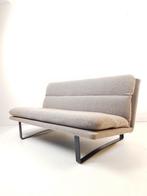 Vintage Kho Liang Le Artifort bankje beige bruine ploegstof, Modern vintage, ., Ophalen of Verzenden, Zo goed als nieuw