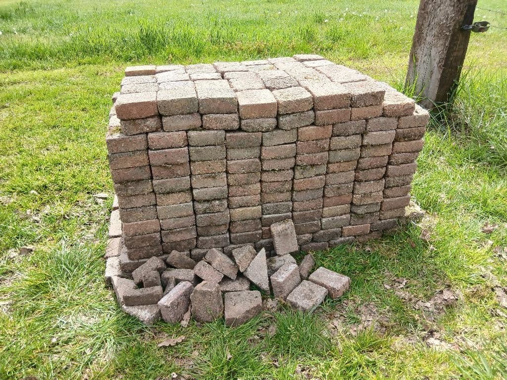 Gratis sierbestrating klinkers 10x10cm, Ophalen, Gebruikt, Klinkers, 5 tot 10 m²