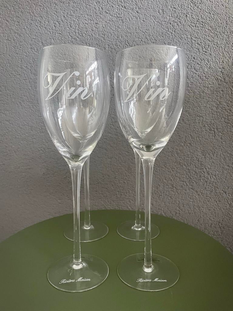 Riviera Maison Wijnglazen - Set van 4, Ophalen, Zo goed als nieuw