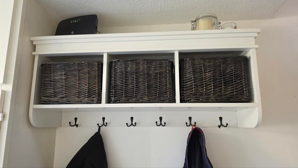 Kapstok met mandjes, Huis en Inrichting, Woonaccessoires | Kapstokken, Gebruikt, Minder dan 100 cm, Hout, Ophalen