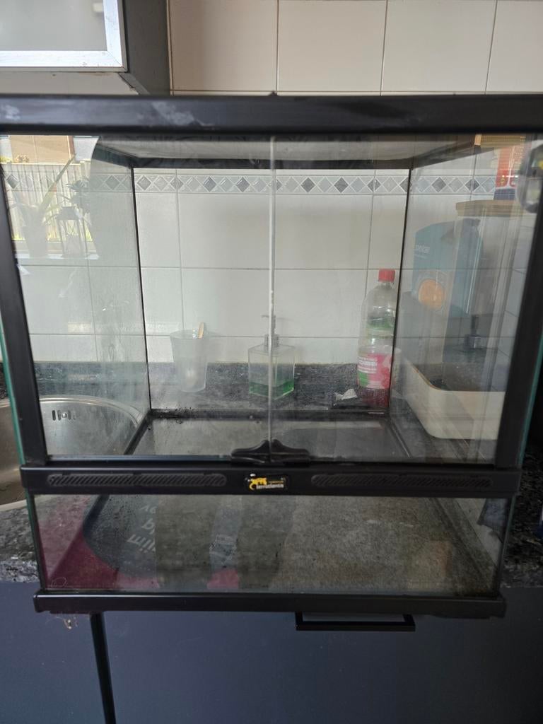 Terrarium 45x45x45 met warmtemat 5w, Ophalen