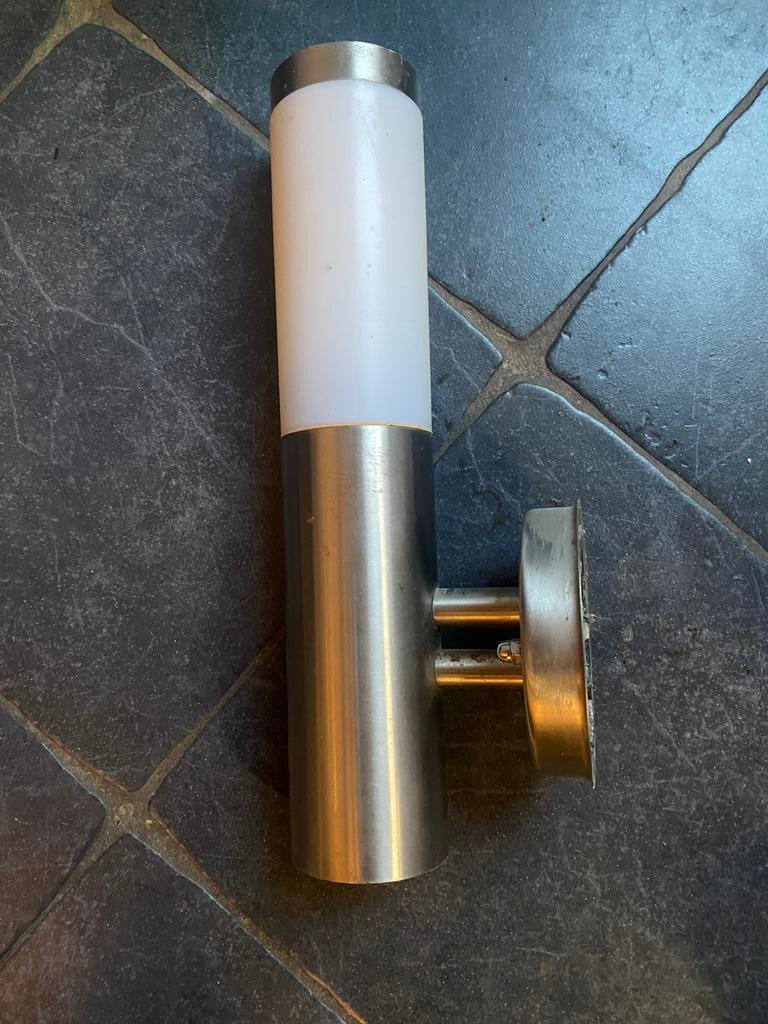 Buitenlamp, Tuin en Terras, Buitenverlichting, Gebruikt, Staal, Wandlamp, Ophalen of Verzenden