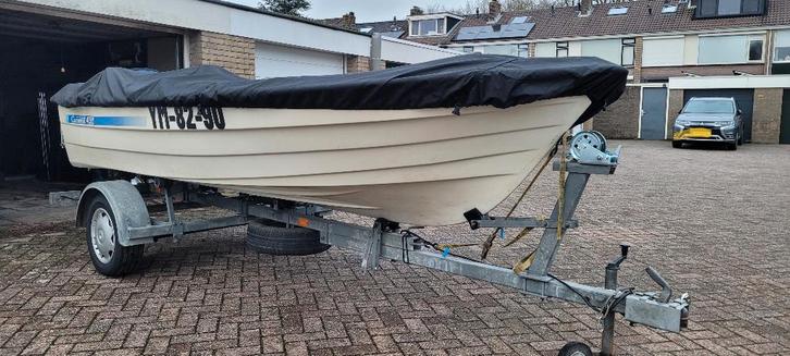 Nette Crescent 432 consoleboot + Evinrude 40 pk + trailer, Watersport en Boten, Vis- en Consoleboten, Gebruikt, 30 tot 50 pk, 3 tot 6 meter