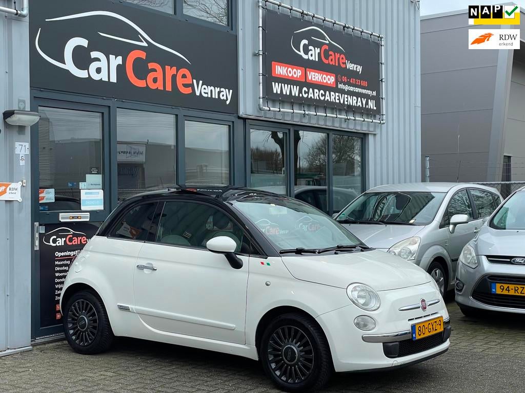 Fiat 500 1.2 Lounge|APK04-2027|AUTOMAAT|CARPLAY|NAP|SCHUIFKA, Auto's, Fiat, Voorwielaandrijving, Stof, Gebruikt, 4 cilinders