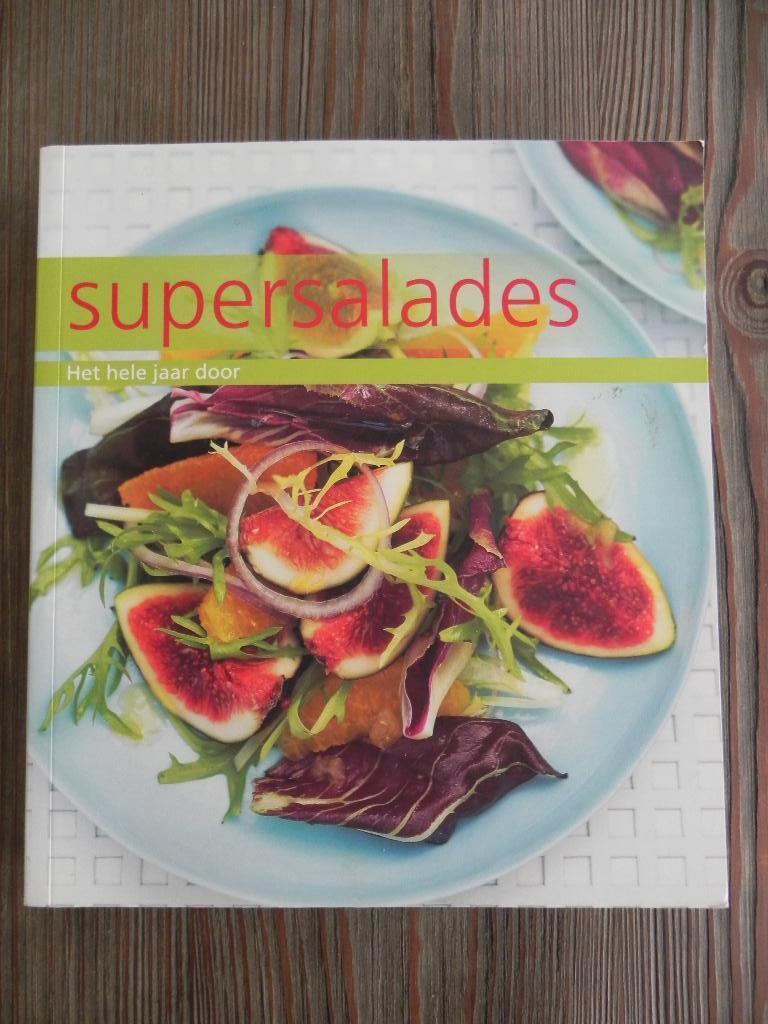 TE KOOP; BOEK OVER  SUPER SALADES, Ophalen, Voorgerechten en Soepen, Zo goed als nieuw, Nederland en België