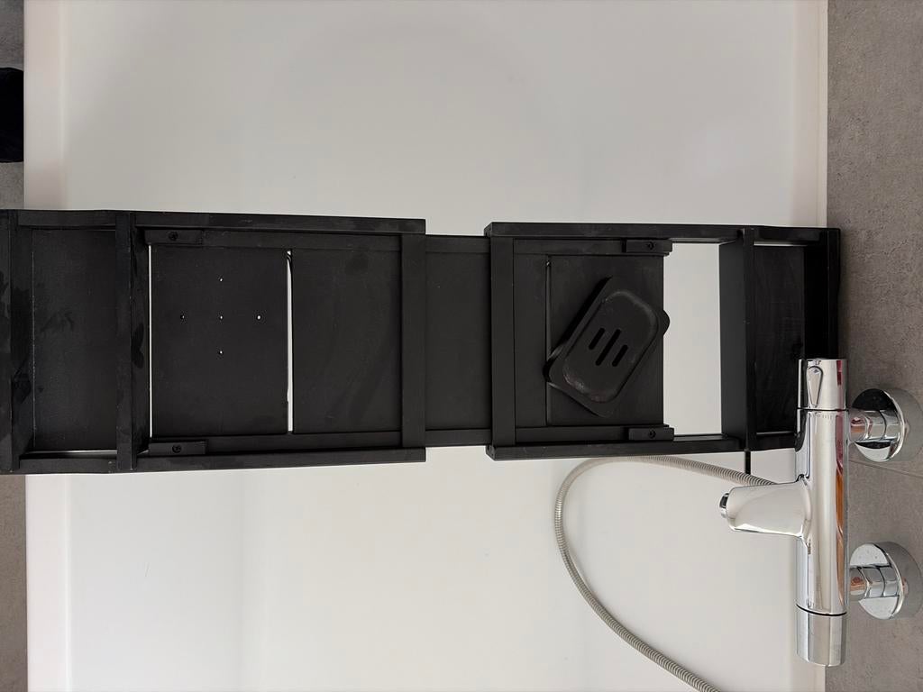 Uitschuifbaar badrek zwart, Ophalen, Gebruikt, Zwart, Overige typen