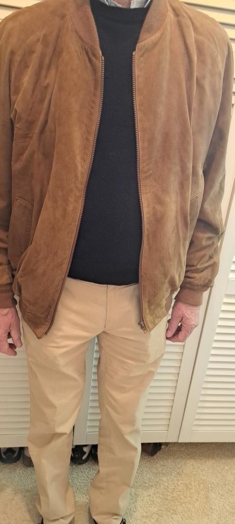 Burberry suede heren jack medium, Ophalen, Zo goed als nieuw, Maat 48/50 (M)